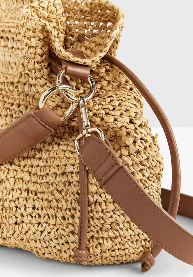 Bags Women Hush Madeira Straw Bucket Bag Beige