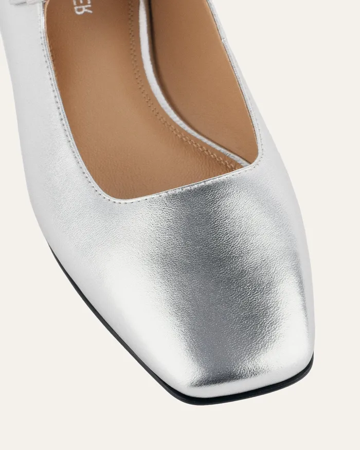 BALLET Women jomercer Serenity casual flats silver leather BALLET Women jomercer Serenity casual flats silver leather