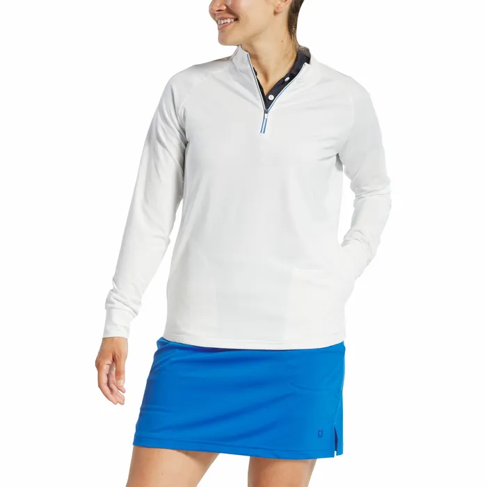 Base MidLayers Women FootJoy QuarterZip Dot Jacquard MidLayer Women