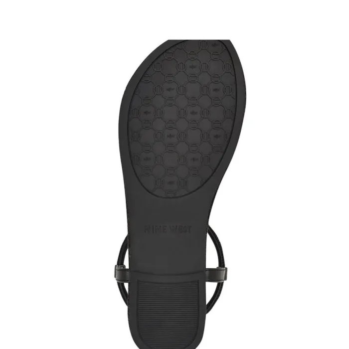 Bassie Flat Sandals Black Women Nine West Sandals Bassie Flat Sandals Black Women Nine West Sandals