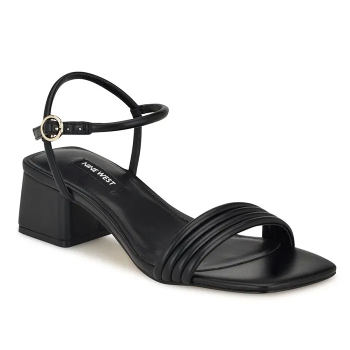Bernise Block Heel Sandals Black Women Nine West Heels Bernise Block Heel Sandals Black Women Nine West Heels