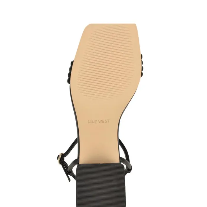 Bernise Block Heel Sandals Black Women Nine West Heels Bernise Block Heel Sandals Black Women Nine West Heels
