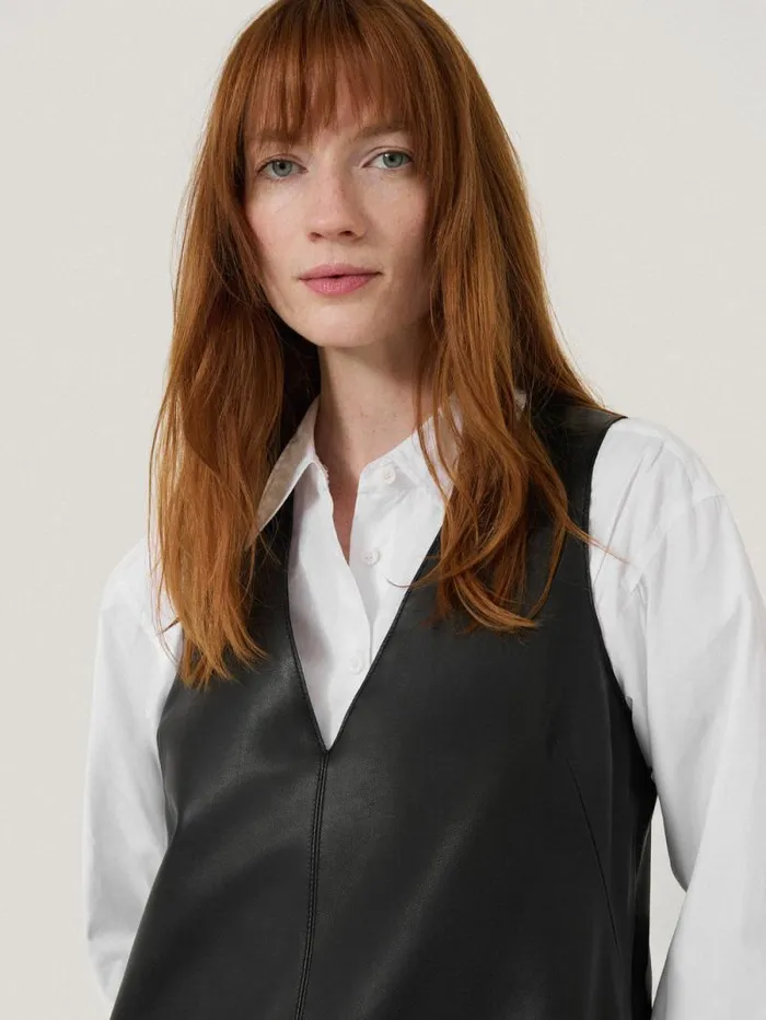 Bleeker Leather Applique Dress Black Women Jigsaw Dresses and Jumpsuits