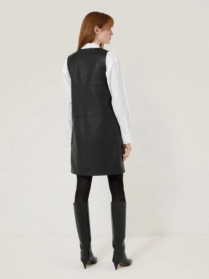 Bleeker Leather Applique Dress Black Women Jigsaw Dresses and Jumpsuits