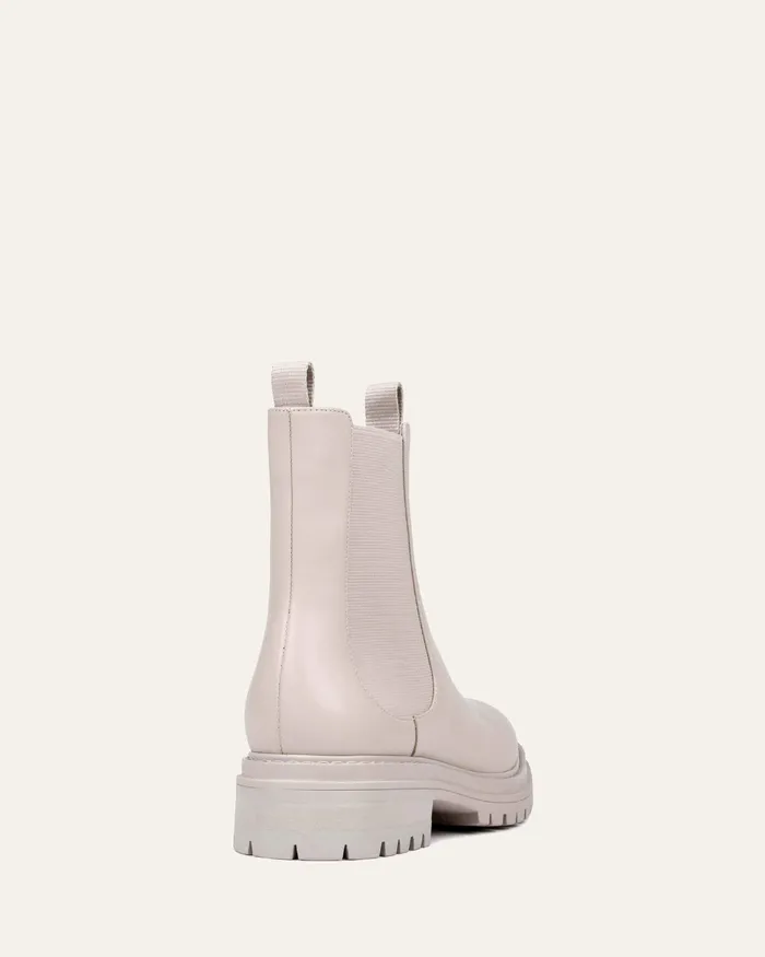Bloom flat ankle boots bone leather Women ANKLE BOOTS jomercer