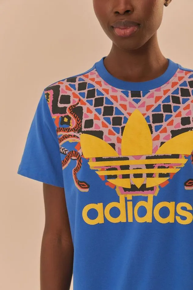 Blue Adidas Farm Rio TShirt Dress Women FARM Rio Mini Dresses