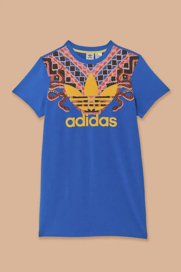 Blue Adidas Farm Rio TShirt Dress Women FARM Rio Mini Dresses