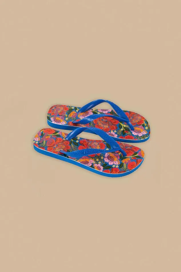 Blue Flowers Garden Havaianas Sandals Women FARM Rio Sandals