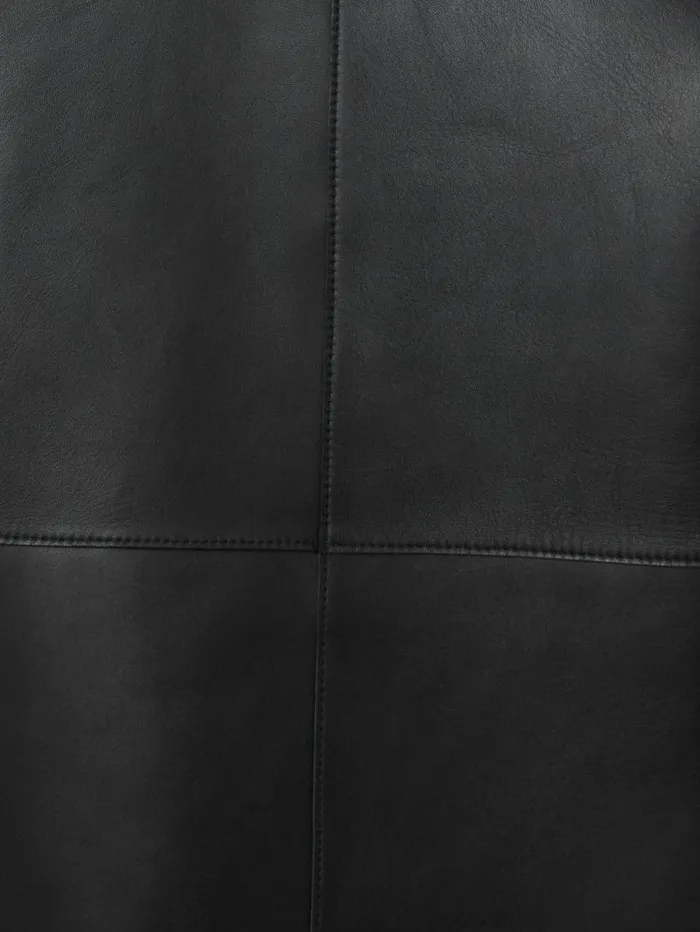 Bonded Leather Jacket Black Women Jigsaw Leather
