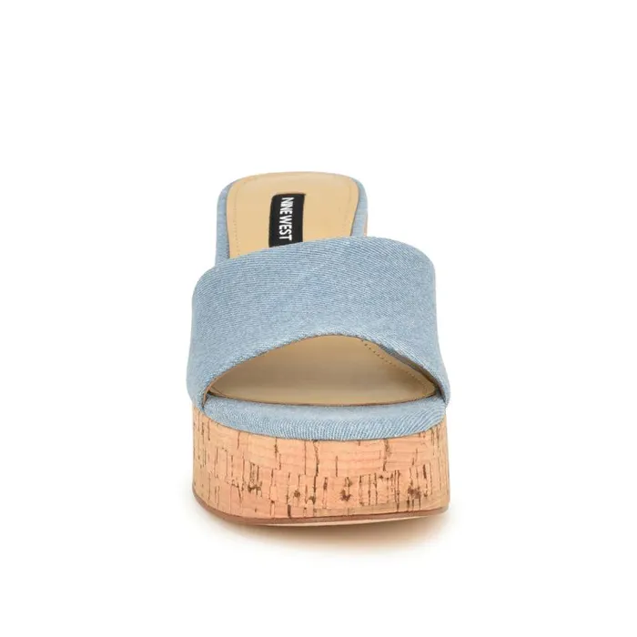 Boone Platform Slide Sandals Denim Women Nine West Sandals Boone Platform Slide Sandals Denim Women Nine West Sandals