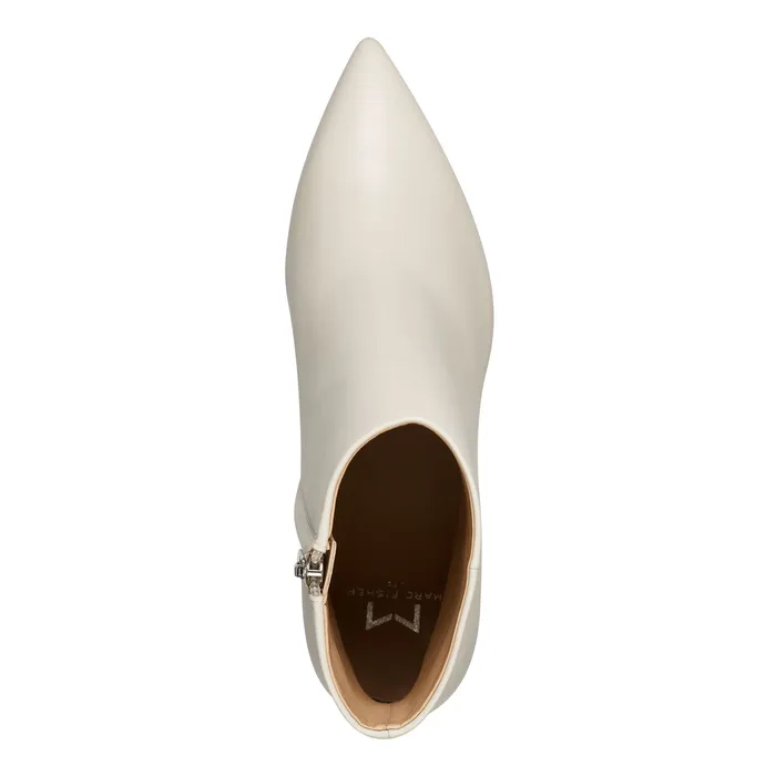 Booties Women Marc Fisher Jarli Pointy Ankle Bootie Ivory Leather