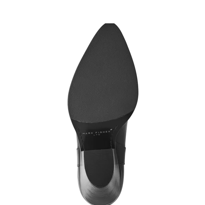 Boots and Booties Marc Fisher Women Marlie Western Bootie Black Leather