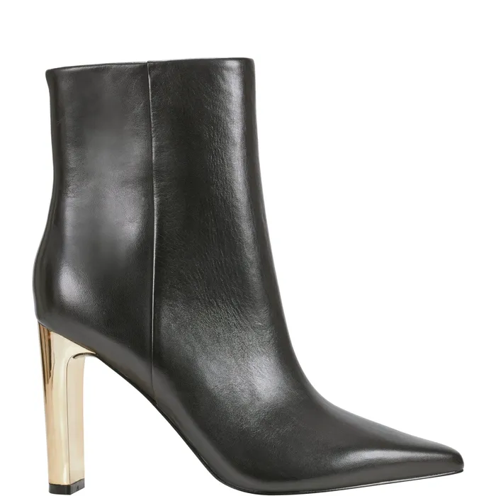 Boots and Booties Talyna Dress Bootie Black Leather 8211 Marc Fisher Women