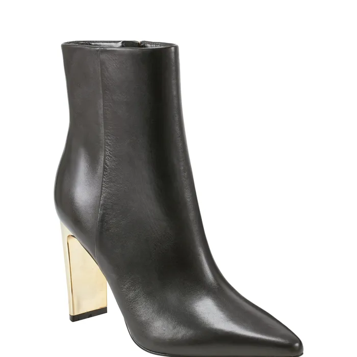 Boots and Booties Talyna Dress Bootie Black Leather 8211 Marc Fisher Women
