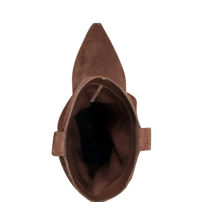 Boots and Booties Women Marc Fisher Myleea Slouchy Boot Brown Suede