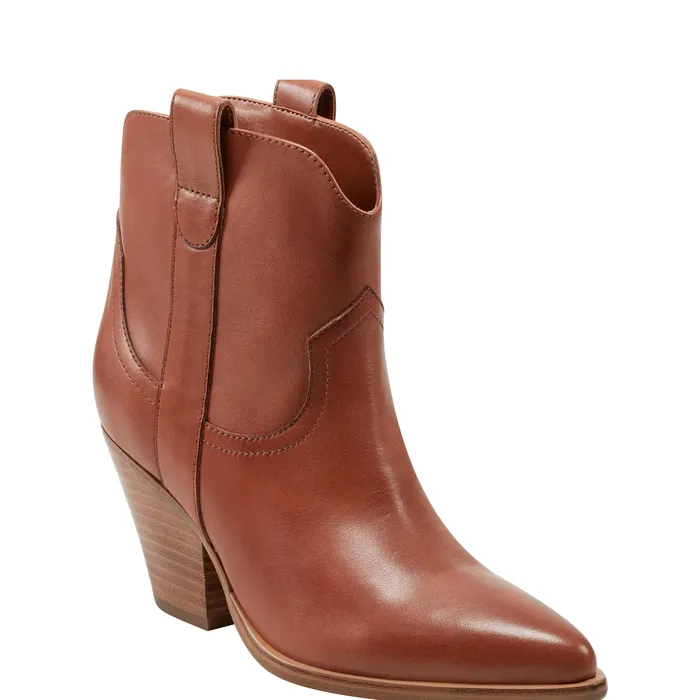 Boots and Booties Women Marlie Western Bootie Natural Leather Marc Fisher