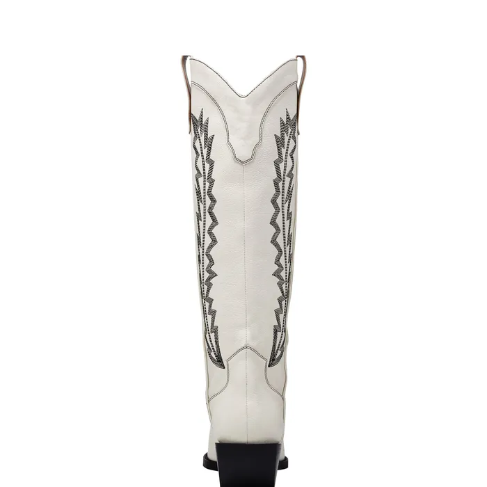 Boots Marc Fisher Women Roselle Western Boot Chic Cream Leather