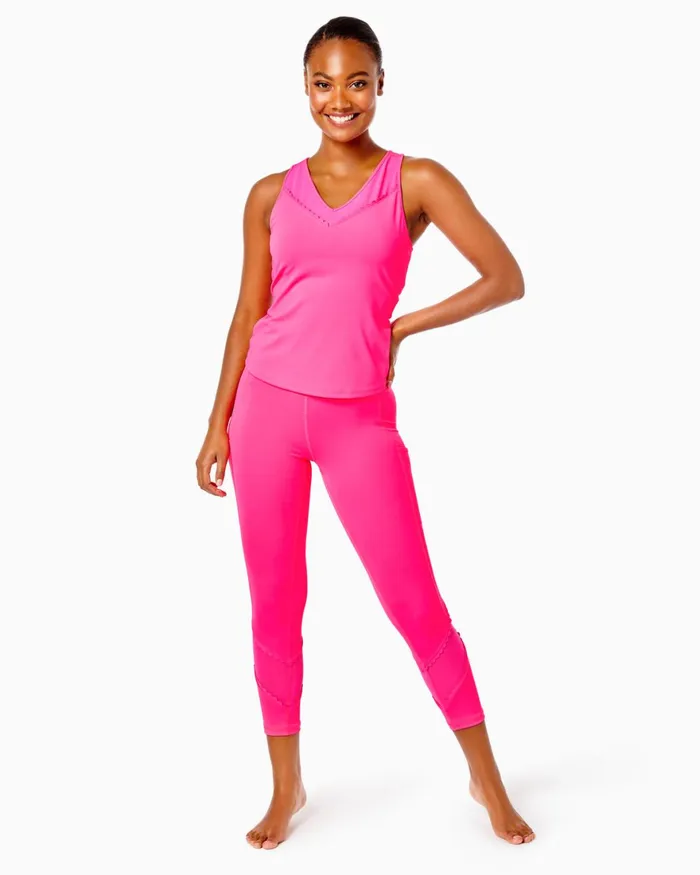 Bottoms WomenHome and Gifts Lilly Pulitzer UPF 50 Luxletic 24034 Weekender HighRise Midi Legging Pink Grenadine Flocking To Paradise Bottoms WomenHome and Gifts Lilly Pulitzer UPF 50 Luxletic 24034 Weekender HighRise Midi Legging Pink Grenadine Flocking To Paradise