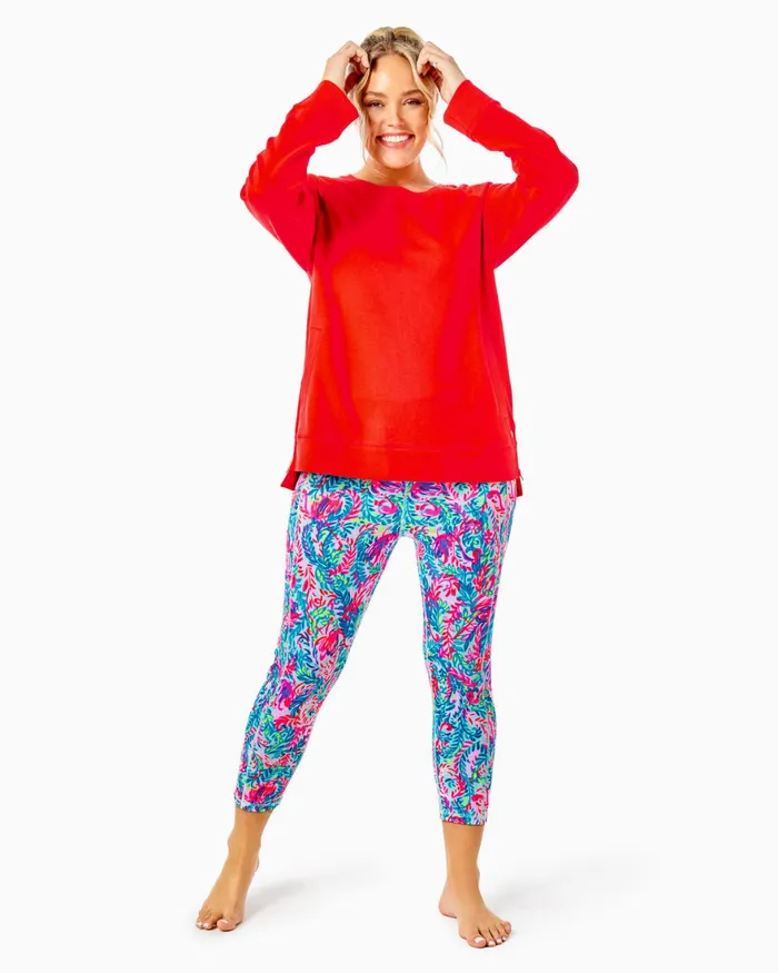 Bottoms WomenHome and Gifts Lilly Pulitzer UPF 50 Luxletic 24034 Weekender HighRise Midi Legging Pink Grenadine Flocking To Paradise Bottoms WomenHome and Gifts Lilly Pulitzer UPF 50 Luxletic 24034 Weekender HighRise Midi Legging Pink Grenadine Flocking To Paradise