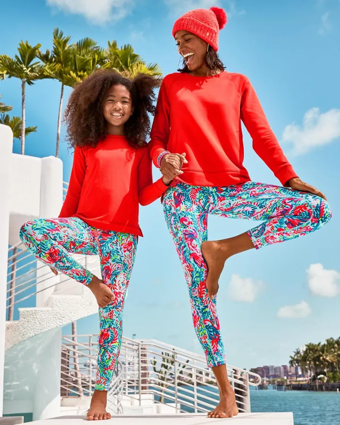 Bottoms WomenHome and Gifts Lilly Pulitzer UPF 50 Luxletic 24034 Weekender HighRise Midi Legging Pink Grenadine Flocking To Paradise Bottoms WomenHome and Gifts Lilly Pulitzer UPF 50 Luxletic 24034 Weekender HighRise Midi Legging Pink Grenadine Flocking To Paradise