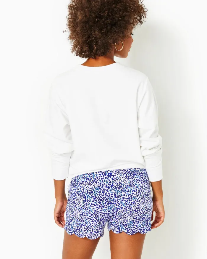 Bottoms Women Lilly Pulitzer 5034 Leva Knit Short Resort White Twisted Up