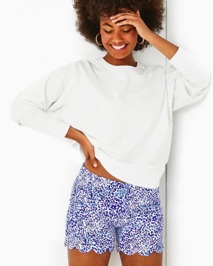 Bottoms Women Lilly Pulitzer 5034 Leva Knit Short Resort White Twisted Up Bottoms Women Lilly Pulitzer 5034 Leva Knit Short Resort White Twisted Up