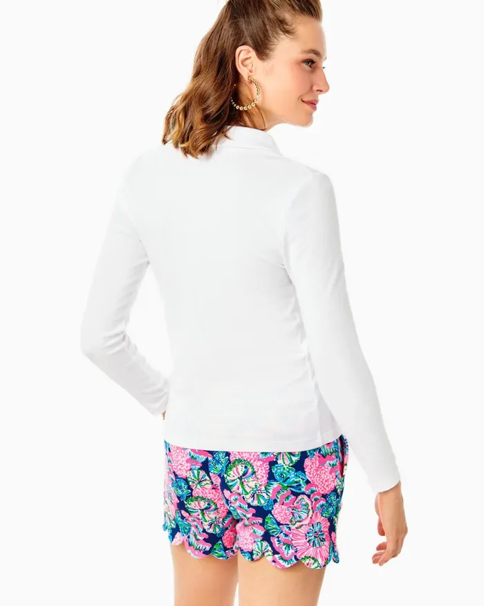 Bottoms Women Lilly Pulitzer 9034 Natia Knit Short Boca Blue Beneath The Bougainvillea