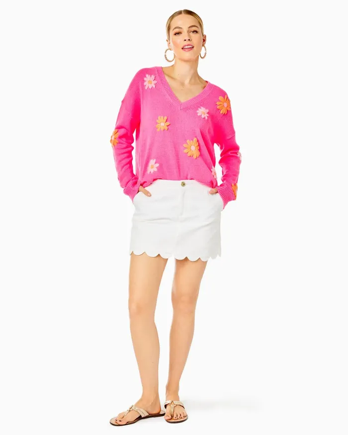 Bottoms Women Lilly Pulitzer Colette Scallop Hem Skort Resort White