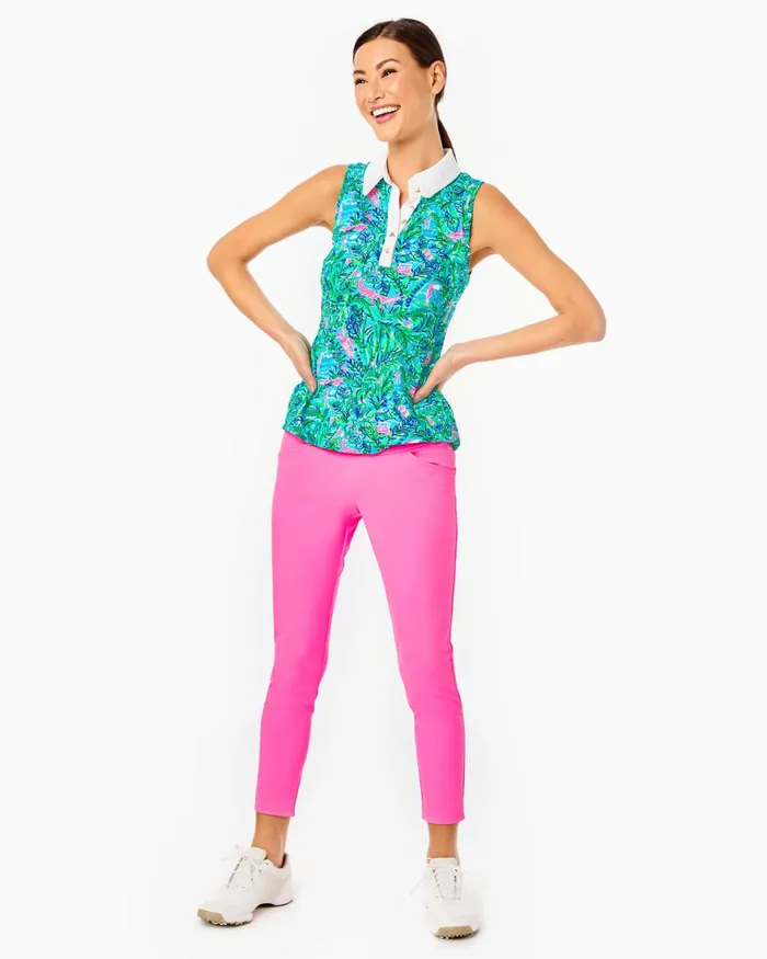 Bottoms Women Lilly Pulitzer UPF 50 Luxletic 28034 Corso Pant Cockatoo Pink