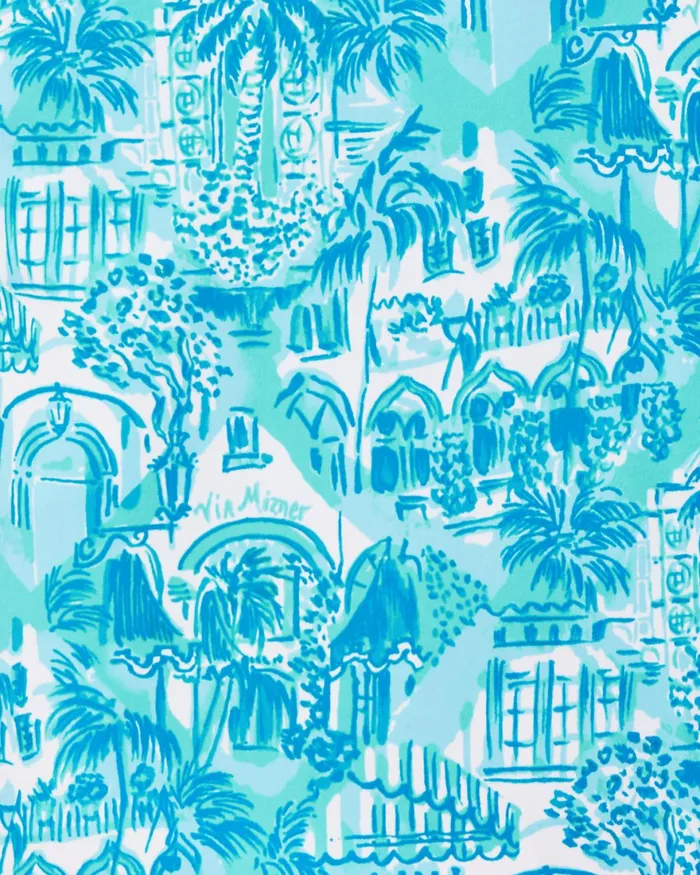 Bottoms Women Lilly Pulitzer UPF 50 Luxletic Monica Scallop Skort Amalfi Blue Sunny State Of Mind Golf
