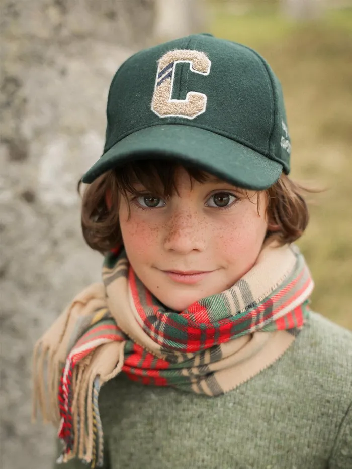 Boys Accessories Cyrillus Child039s Felt Cap Vert Anglais