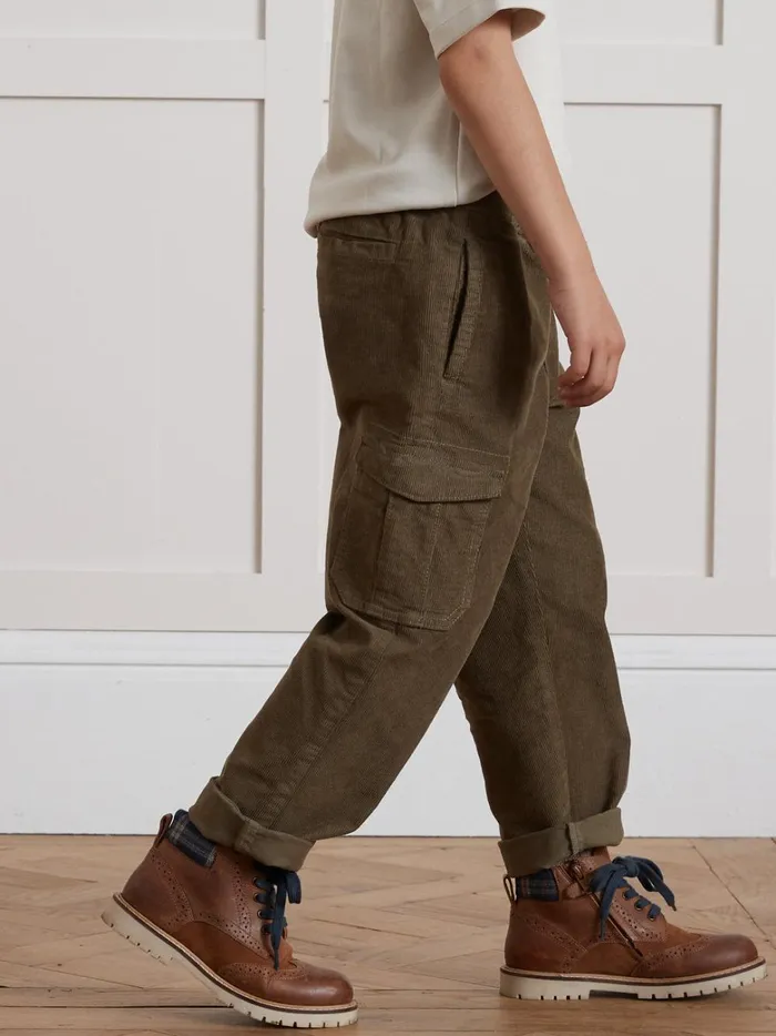 Boys Clothing Cyrillus Cargo Trousers Kaki