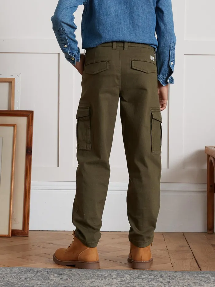 Boys Clothing Cyrillus Cargo Trousers Kaki