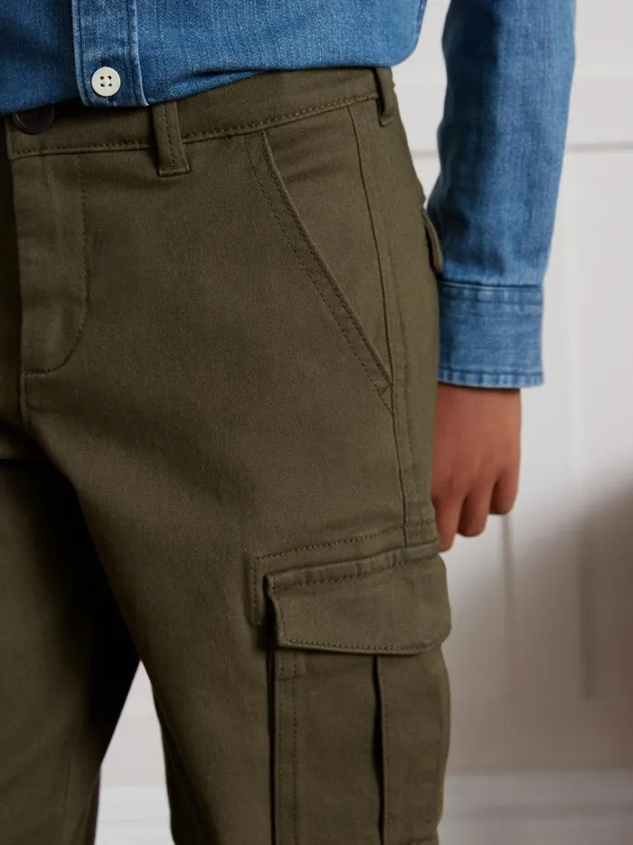 Boys Clothing Cyrillus Cargo Trousers Kaki