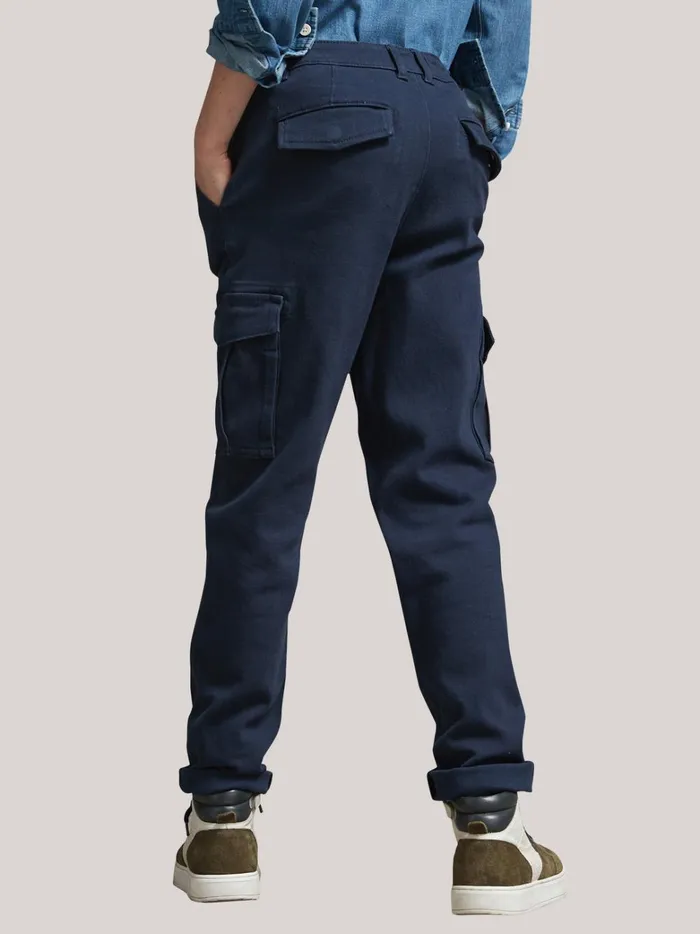 Boys Clothing Cyrillus Cargo Trousers Marine
