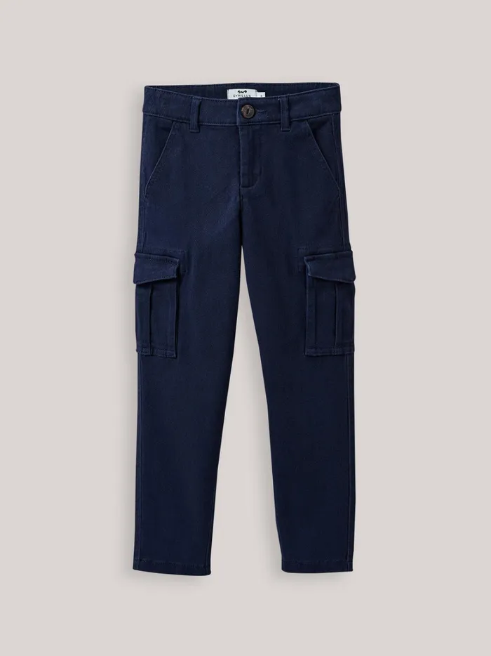 Boys Clothing Cyrillus Cargo Trousers Marine