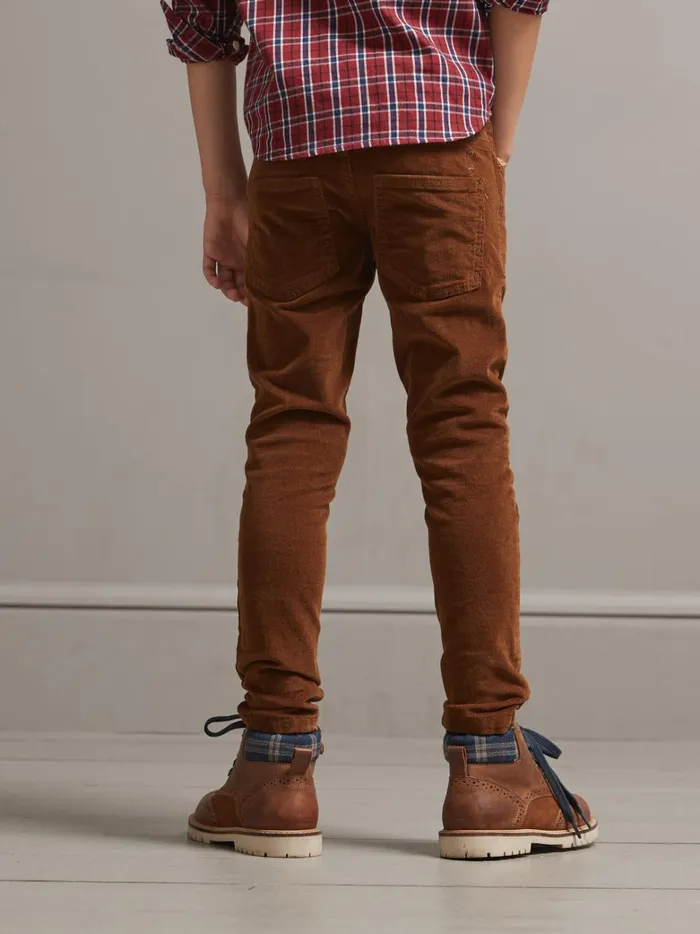 Boys Clothing Cyrillus SlimFit Corduroy Trousers Cognac