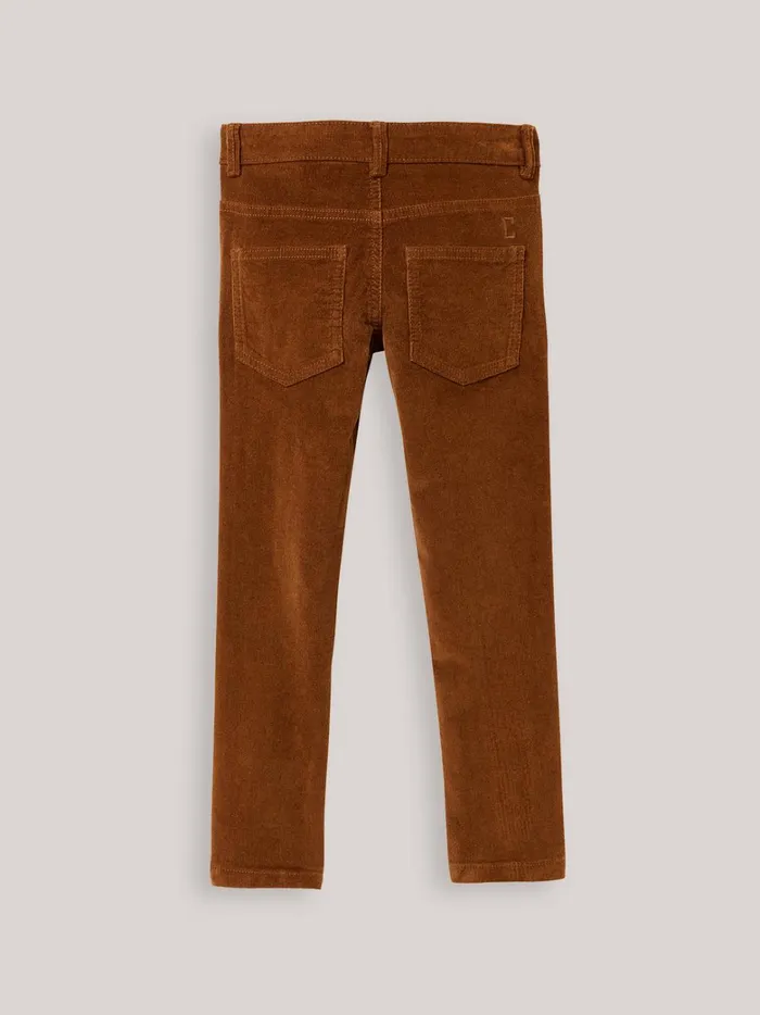 Boys Clothing Cyrillus SlimFit Corduroy Trousers Cognac