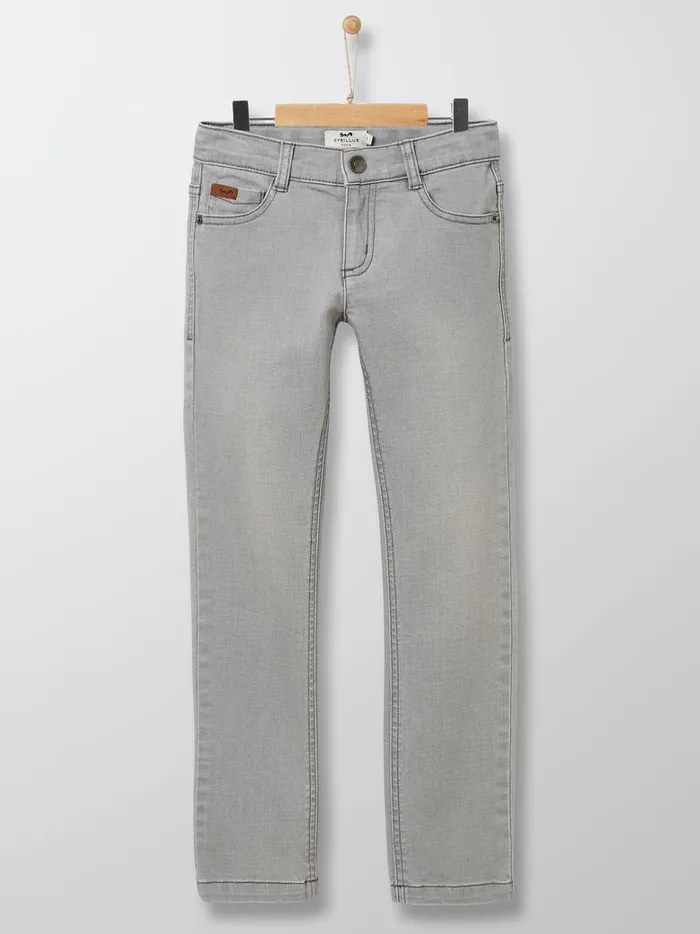 Boys Clothing Cyrillus SlimFit Jeans 6429 Gris Clair Uni