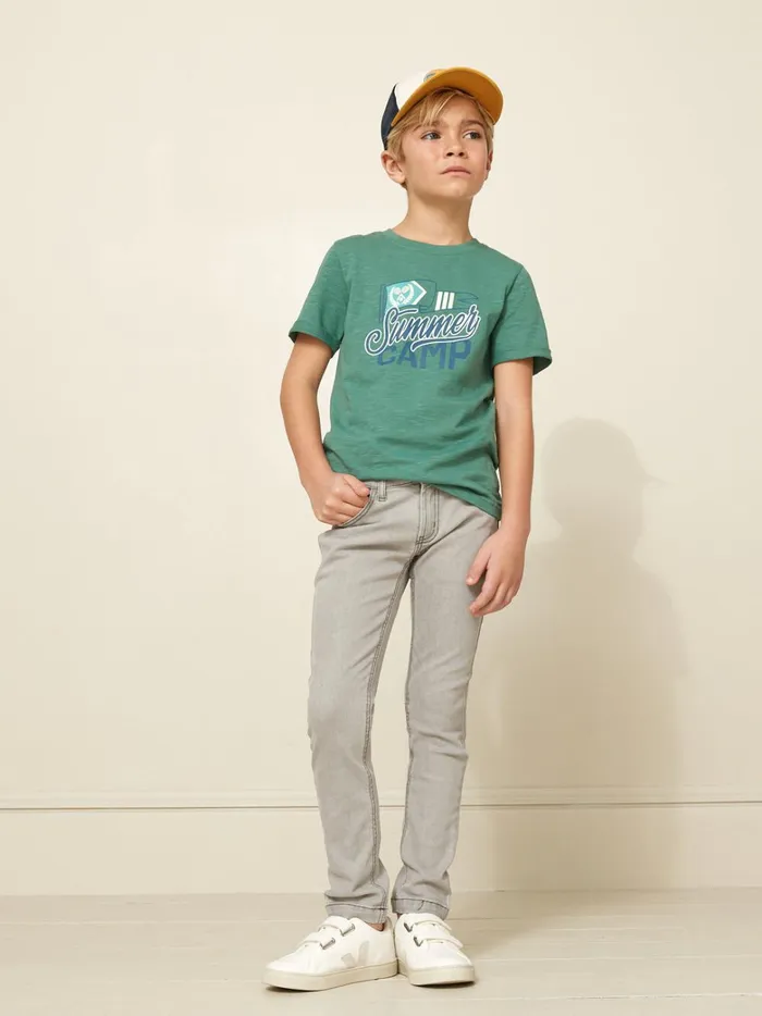 Boys Clothing Cyrillus SlimFit Jeans 6429 Gris Clair Uni