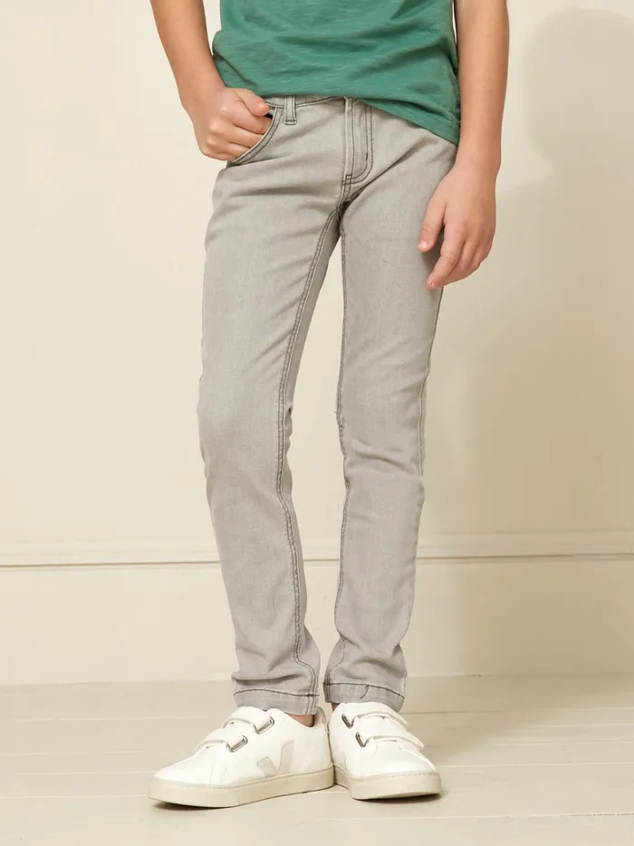 Boys Clothing Cyrillus SlimFit Jeans 6429 Gris Clair Uni