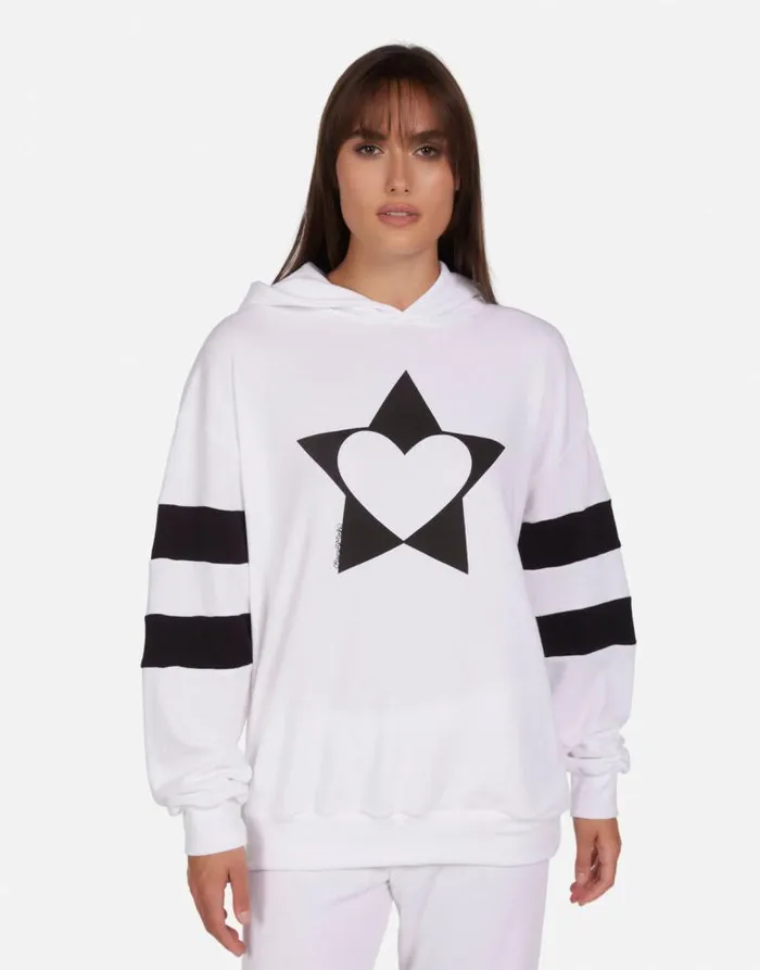 Breezy Love Star Whiteblack Women Lauren Moshi Hoodies