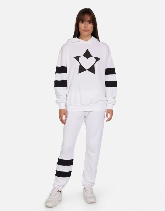 Breezy Love Star Whiteblack Women Lauren Moshi Hoodies