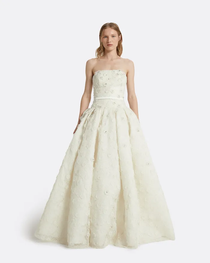 Bridal Safiyaa Women Seda Ivory Long Dress Ivory