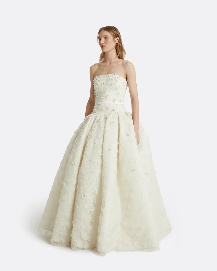 Bridal Safiyaa Women Seda Ivory Long Dress Ivory