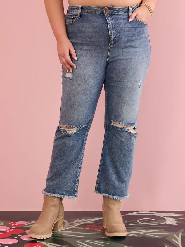 Brinley High Rise Destressed Straight Jeans Mediumwash Women Altar039d State Bottoms Brinley High Rise Destressed Straight Jeans Mediumwash Women Altar039d State Bottoms