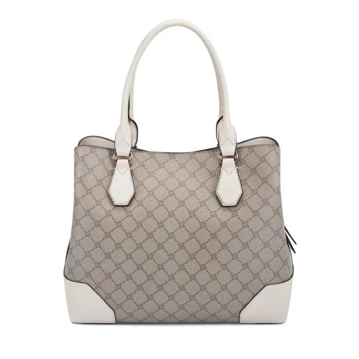 Brooklyn Jet Set Carryall Beige Logomilk Women Nine West Satchels and Shoulder Bags