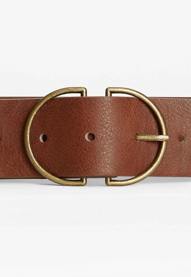 Brown Double Buckle Ring Belt Women Maurices Belts