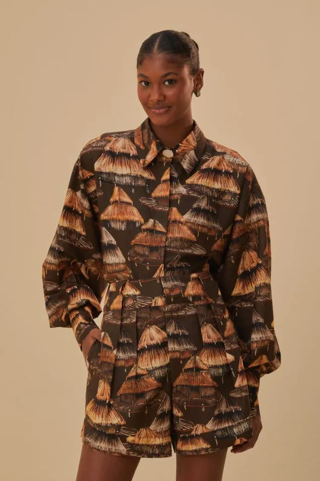 Brown Shuhu Short Women FARM Rio Shorts