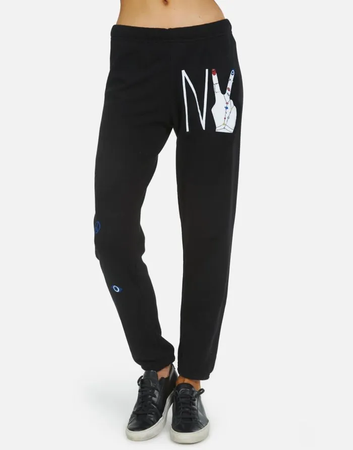 Brynn NY Hand Elements Black Women Lauren Moshi Long Sweatpants